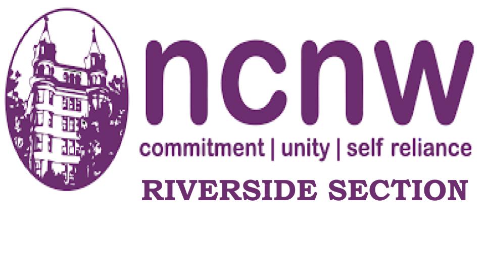 A purple logo with the words " ncnw riverside security."